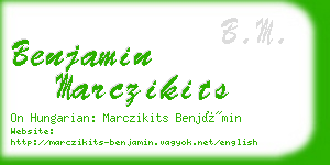 benjamin marczikits business card